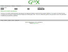 Tablet Screenshot of genxlaboratories.com